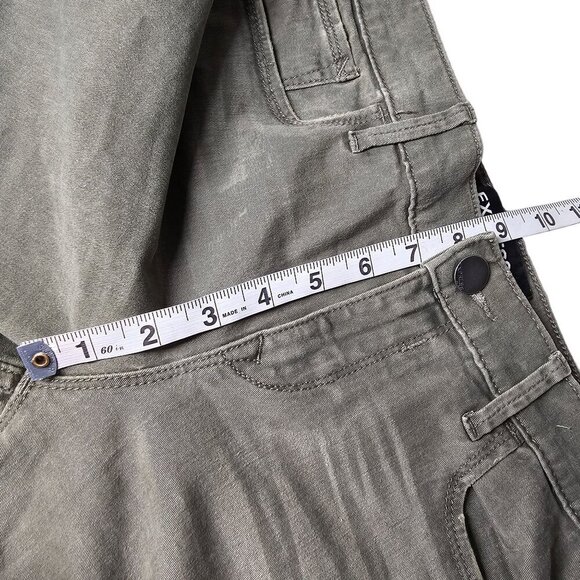 Express Stretch Ankle Legging Mid-Rise Cut Off Jeans Distressed Women Size 0R - Picture 9 of 12